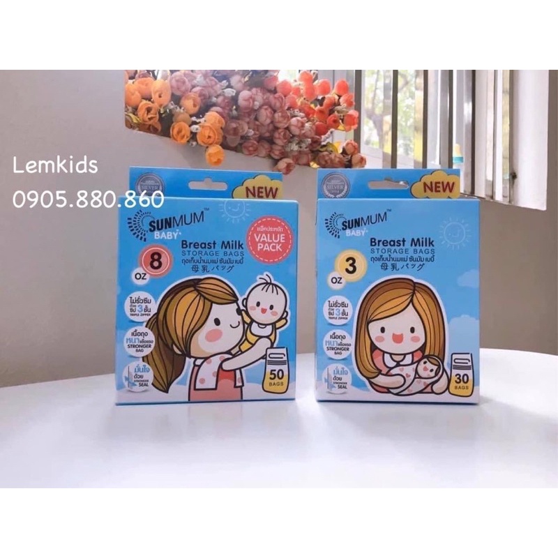 TÚI TRỮ SỮA SUMMUM dành cho bé.