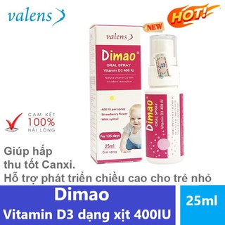 [Kèm Quà Tặng] |Dimao - Vitamin D3 dạng xịt 400IU, hàng nhập khẩu châu âu, hiệu quả và hấp thu tốt (Chai 25ml)