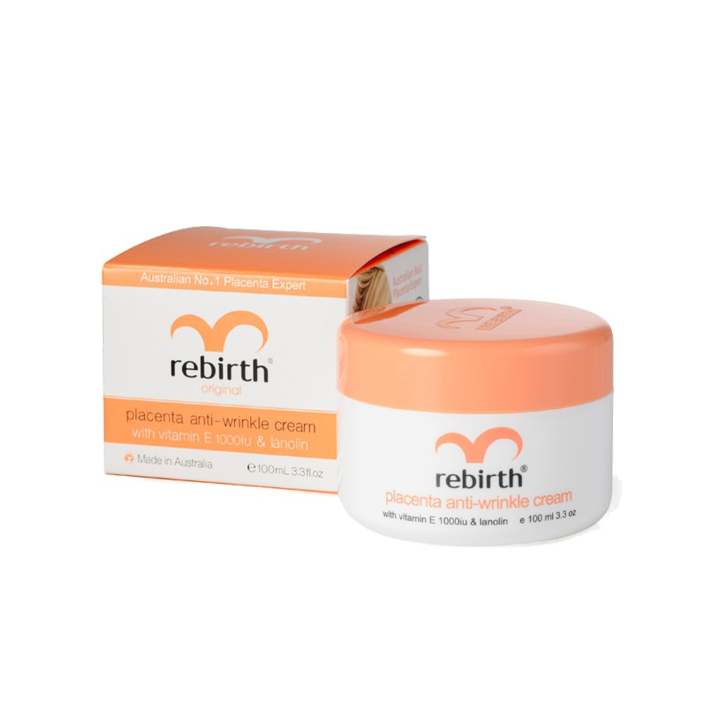 Kem chống nhăn chống lão hóa từ nhau thai cừu Rebirth Placenta Lanolin Vitamin E 100g (RB02)