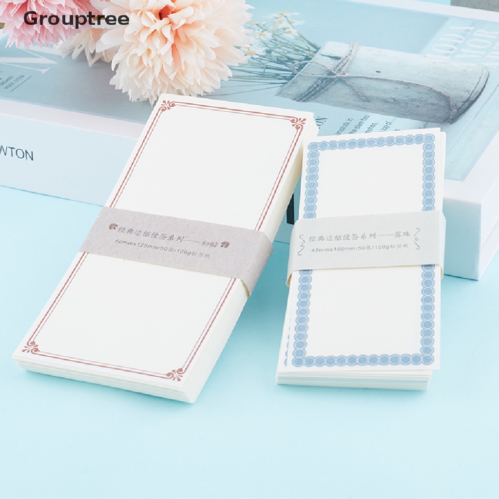 Grouptree Classic Vintage Border Note Series Memo Pad Diary Stationary Flakes Scrapbook VN