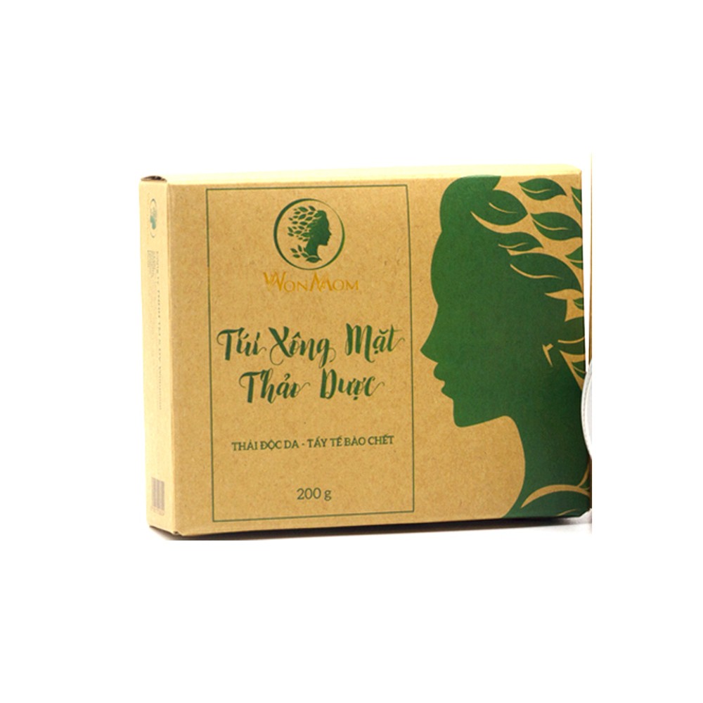 TÚI XÔNG MẶT THẢO MỘC WONMOM - HỘP 10 TÚI LỌC