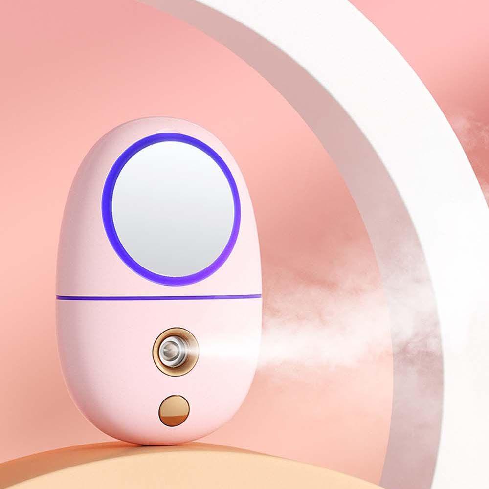 OCEANMAP Máy Xông Hơi Nano Mini Kèm Gương Trang Điểm Chăm Sóc Da Mặt Có Thể Sạc Lại Bằng Cổng USB