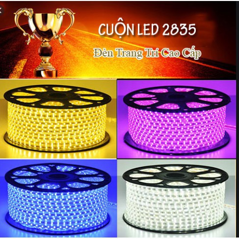 Combo Đèn LED dây đôi 2835 & 5730 (5 mét/10 mét) - 2/3 Hàng - Siêu sáng =>> 10 m Tặng 01  Nguồn LED