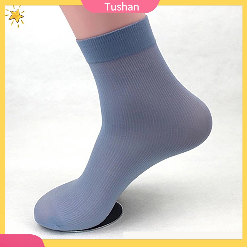 Vớ nam mềm mịn siêu mỏng xuyên thấu đàn hồi màu trơn