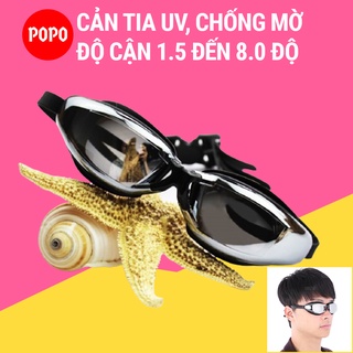 Kính bơi cận thị có độ từ 1.5 đến 8.0 cho người lớn, trẻ em từ 8 tuổi mắt kiếng bơi cản tia UV