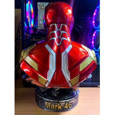Mô hình tượng bán thân Iron Man Tony Stark MK 46 MK-46 MK46 cao 36 cm nhân vật người Sắt ironman Marvel Avengers