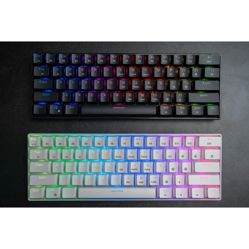 [Mã 159ELSALE hoàn 7% xu đơn 300K] Bàn Phím Cơ Không Dây Blutooth E-DRA EK361W - Led RGB