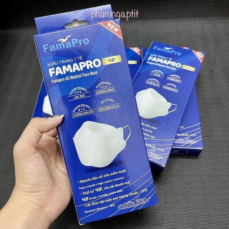 Khẩu Trang 4D FAMAPRO 4D Hộp 10/Cái (Màu Ngẫu Nhiên)
