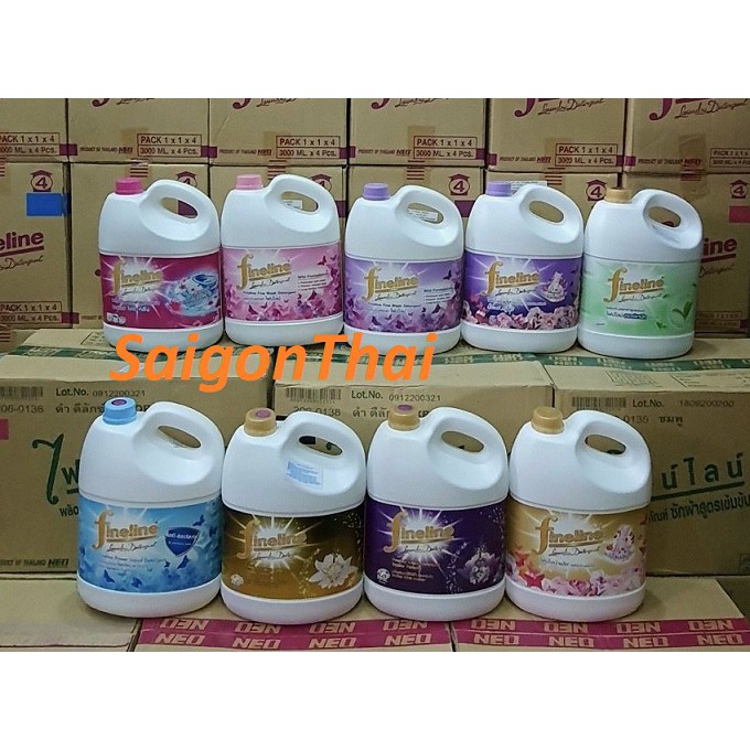 (KTT) Nước giặt xã FINELINE can 3000 ml Thái Lan