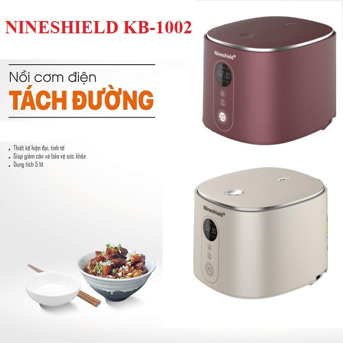 NỒI CƠM ĐIỆN TÁCH ĐƯỜNG NINESHIELD KB-1006 HÀNG CHÍNH