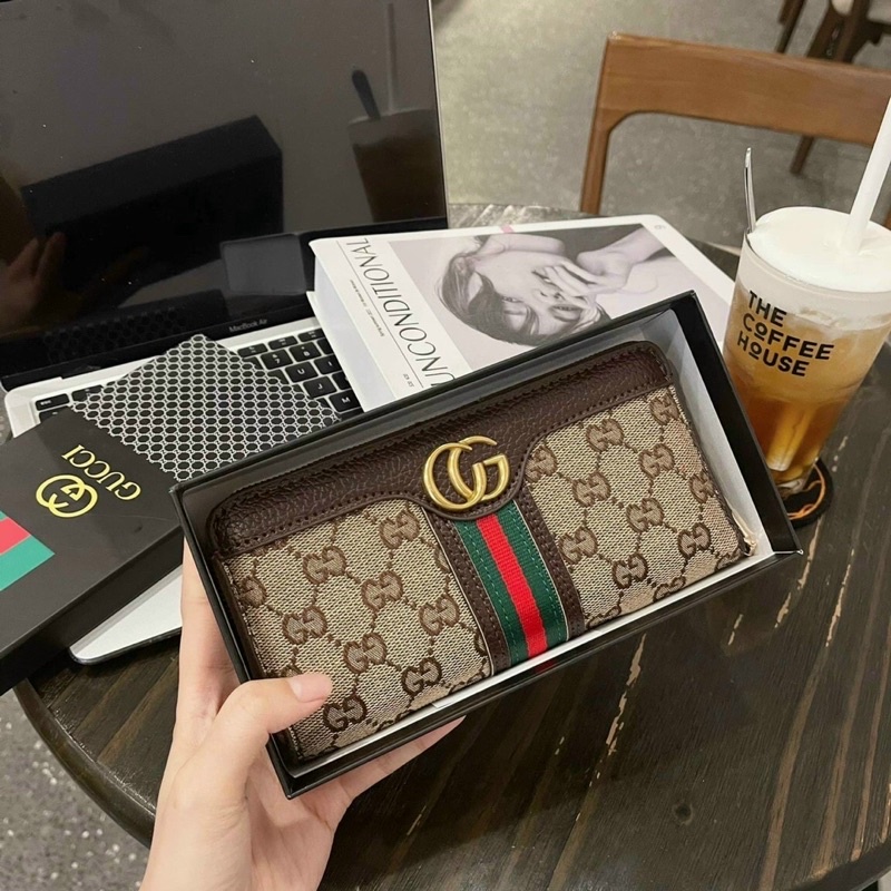 Ví Nữ Ngắn Dài Cầm Tay, Bóp Nữ GC Nhiều Ngăn Hàng Fullbox