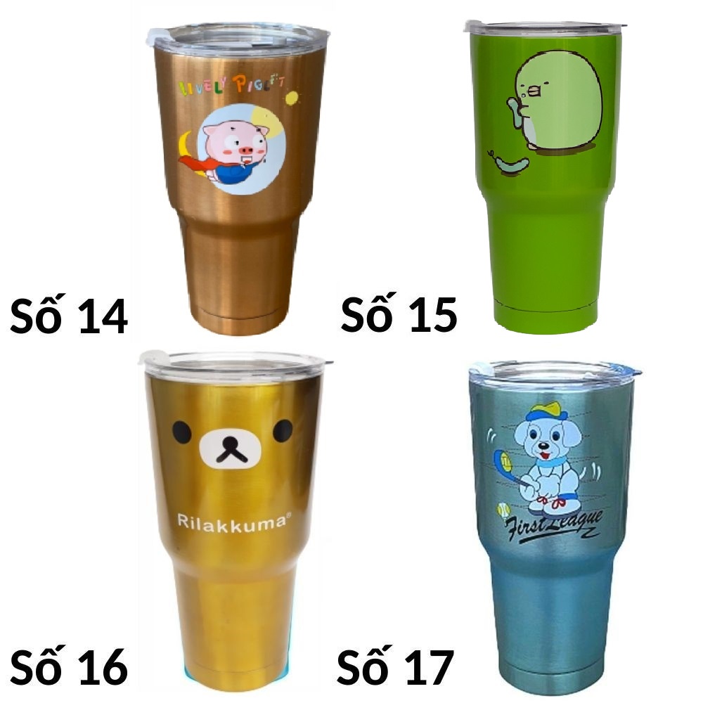 Ly giữ nhiệt Thái Lan 900ml ❤️Kèm Bộ Ống hút❤️ bình uống nước cốc cách nhiệt cao cấp Kami22008 | BigBuy360 - bigbuy360.vn