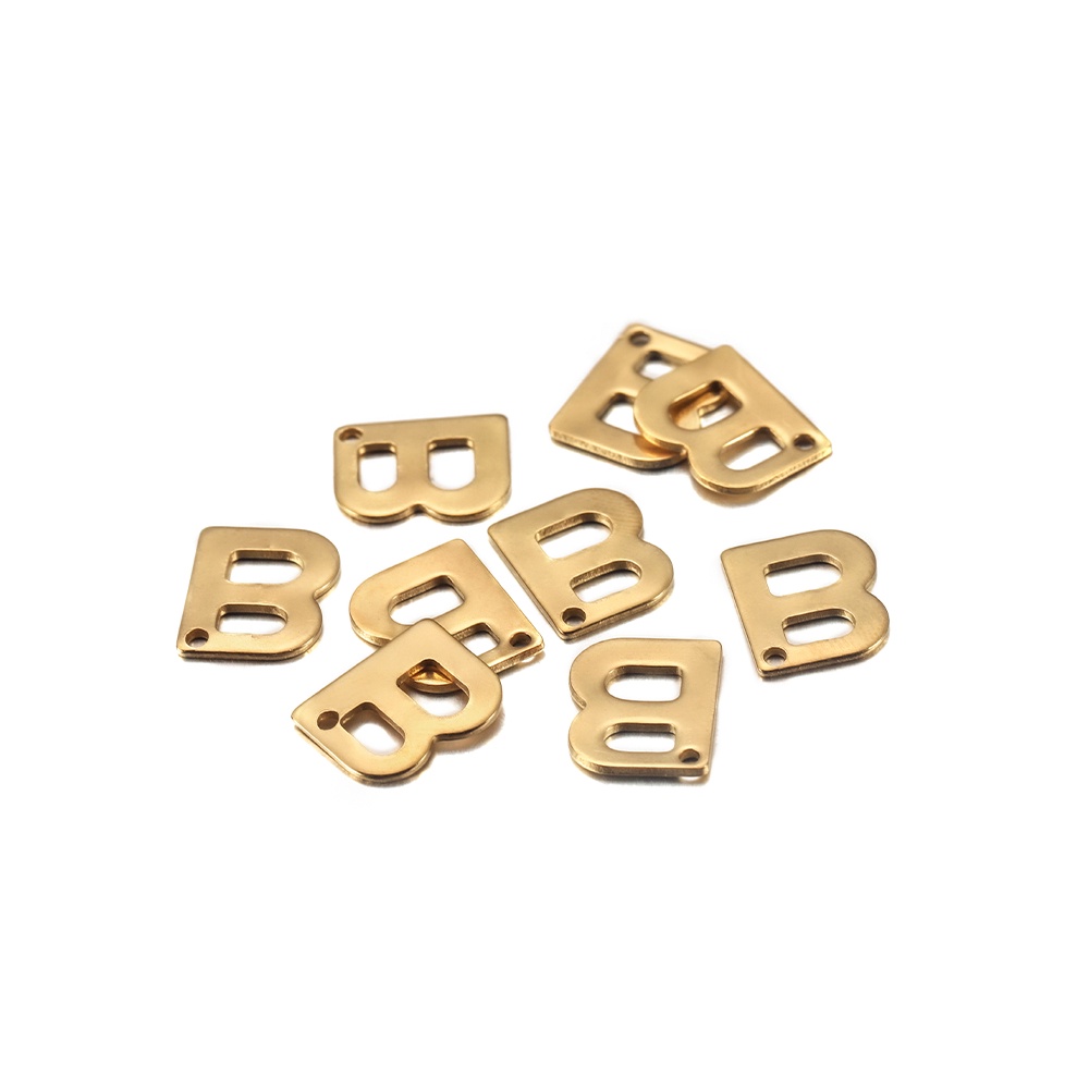 Mặt dây chuyền ST.KUNKKA 26 chữ cái làm quà tặng giáng sinh bằng thép không gỉ acrylic