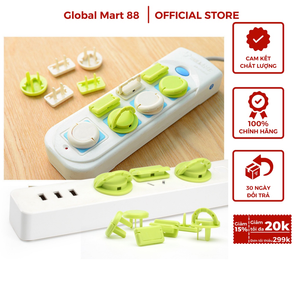 Nút bịt ổ điện chống giật an toàn cho bé có quai cầm - Miếng bịt ổ điện cao cấp bảo vệ bé loại 2 chân , 3 chân