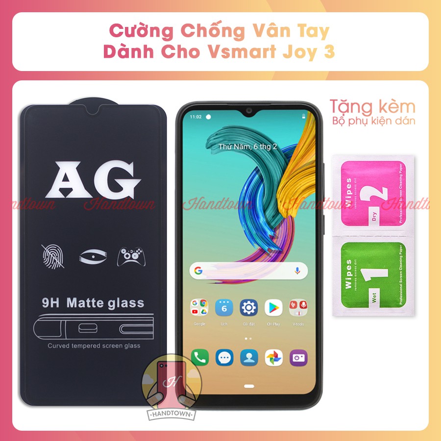 Kính Cường Lực Nhám Full Màn Chống Vân Tay Dành Cho Vsmart Joy 3 / Active 3 / Live 3/ Star 3