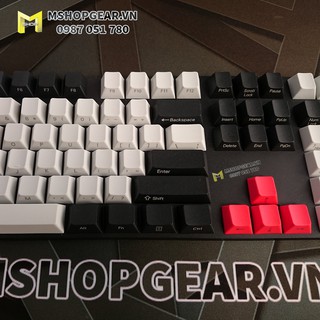 Keycap Retro Trắng - Đen ninja thick pbt cherry profile 108 keys