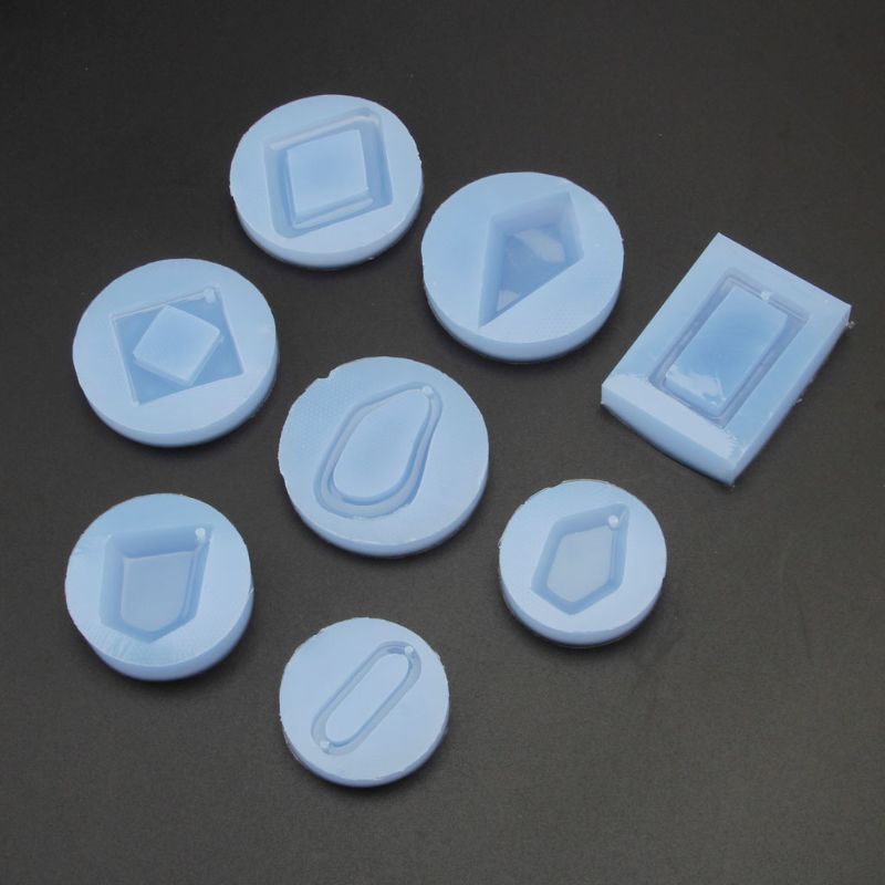 Khuôn Làm Móc Khóa Bằng Silicone Hình Oval Sáng Bóng