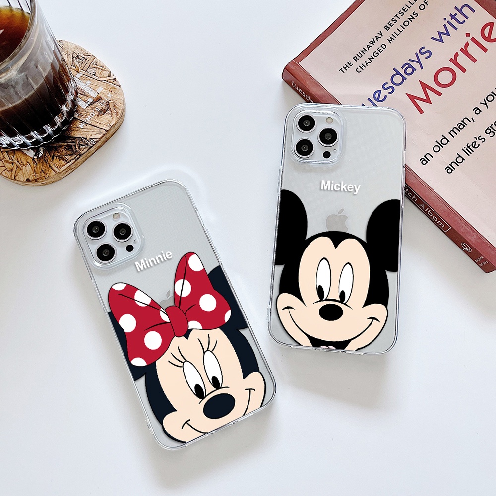 Ốp Điện Thoại Tpu Mềm Chống Sốc In Hình Mickey / Minnie Disney Cho iPhone 11 12 13 pro max XS X XR XSMax 7 8 6 6s plus 5 4 SE 2020