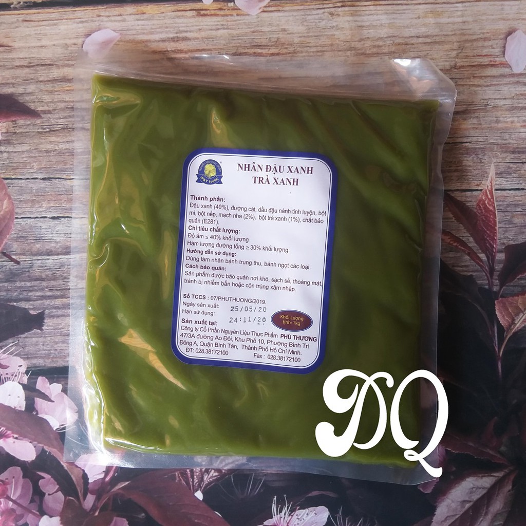 Nhân trung thu Đậu Xanh TRÀ XANH Phú Thương - Gói 1kg