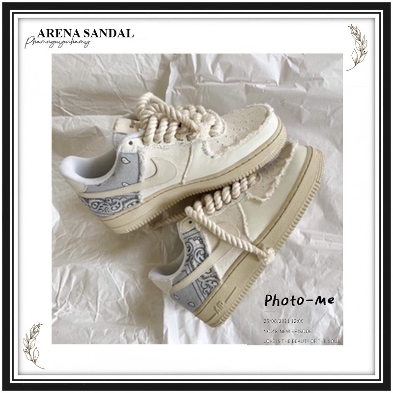 Giày Nike_Dây Thừng AF1, Giày Air Force 1 Dây Thừng Hàng Đẹp Tặng Kèm Phụ Kiện