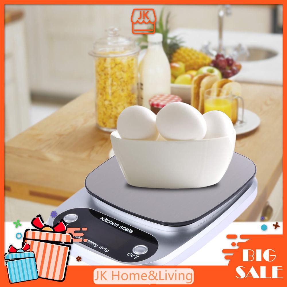 Cân tiểu ly điện tử nhà bếp mini định lượng 1g - 5kg làm bánh độ chính xác cao kèm 2 viên pin AAA