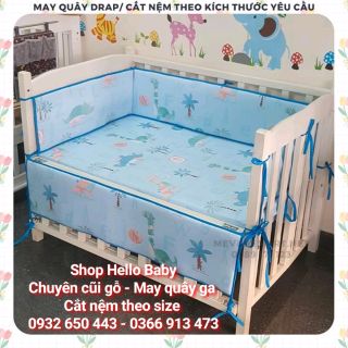 Bộ quây 3 mảnh cho kt lớn 160cm. Vải lanh tôn