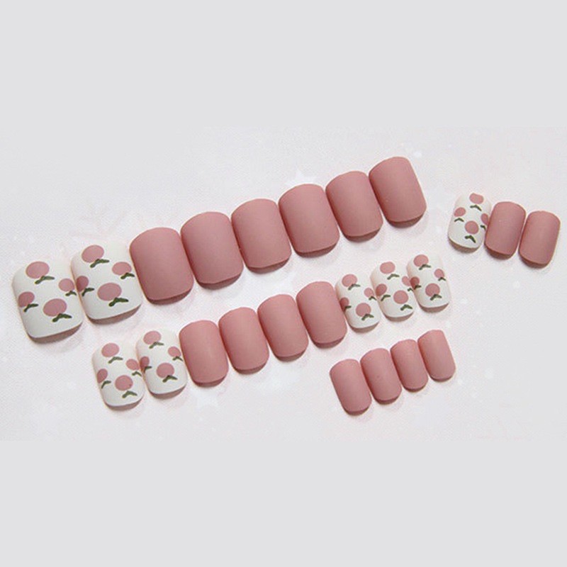 Bộ 24 móng giả D019 dáng móng ngắn ( Tặng kèm keo và dũa )