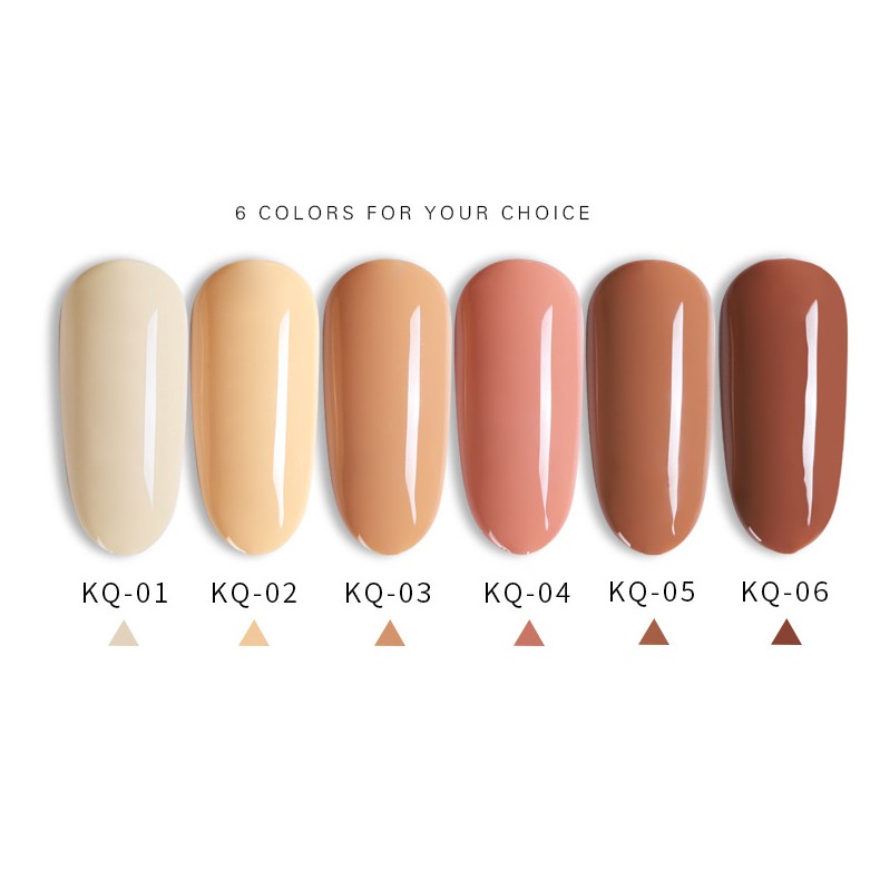 Set sơn gel AS Nâu khaki 6 màu
