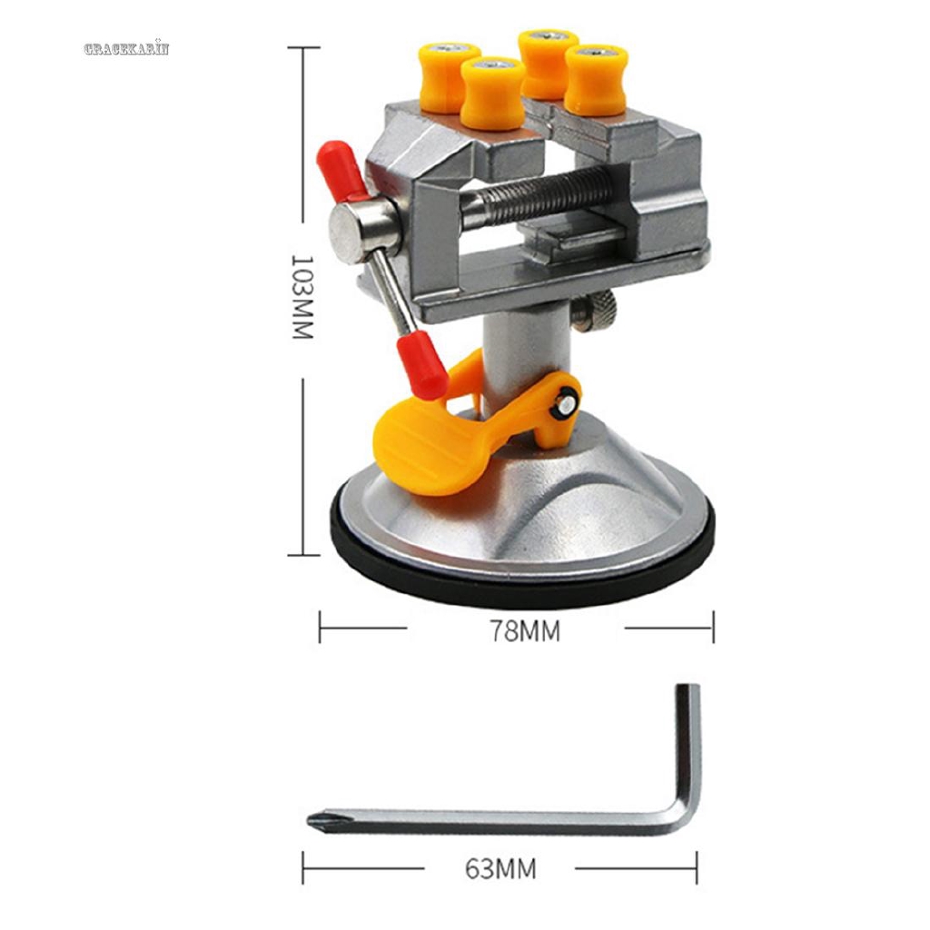 Bench Table Vises 360°rotary Workshop Light weight Small wrench Watches Fixing Jewelry Tools Mini Vice Suction