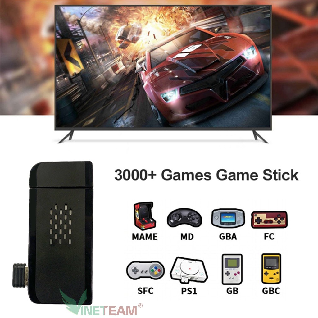 Game stick , Máy Chơi Game Retro Ubox UB-66 Arcade,Antiskid...Hơn 3500 Trò-Chơi Trên Tivi Cổng HDMI Output HD 4K -dc4550