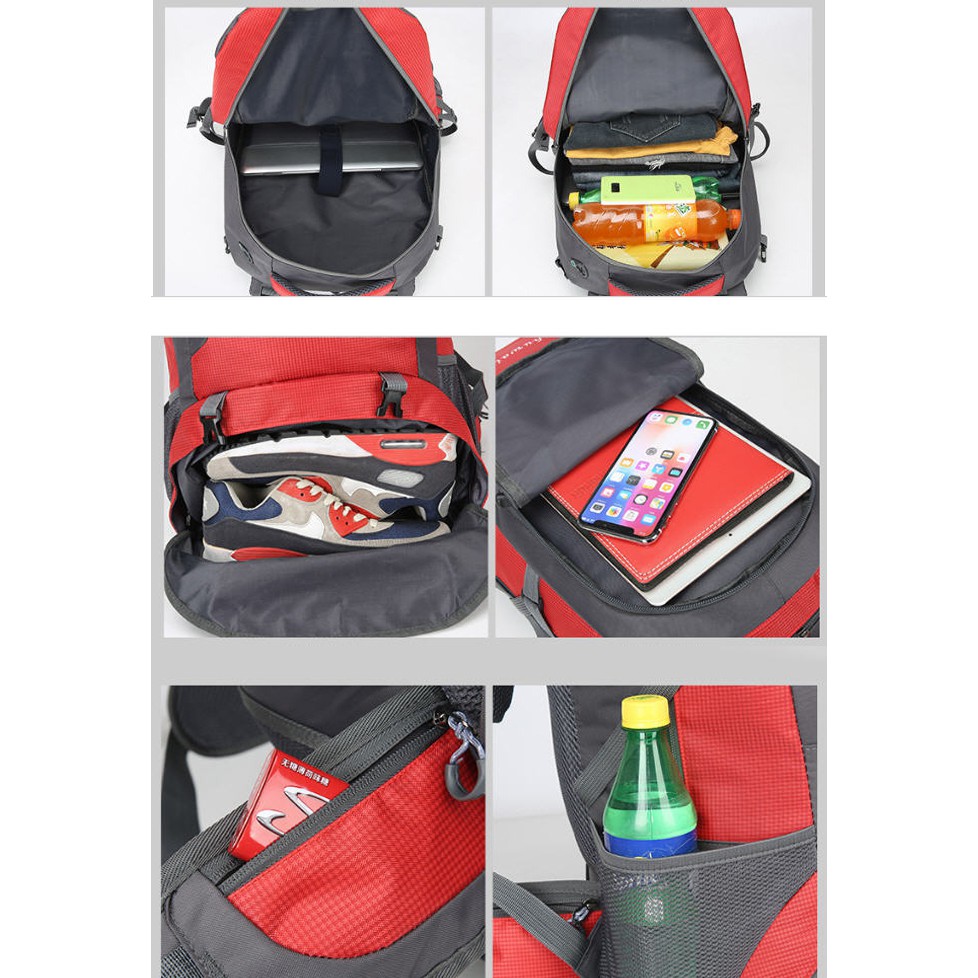 Balo du lịch loại to 60L thích hợp đi chơi 1 tuần  - L024