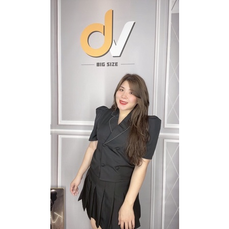 (Dung Vũ Bigsize) Áo cổ vest viền chỉ 60-90kg | BigBuy360 - bigbuy360.vn