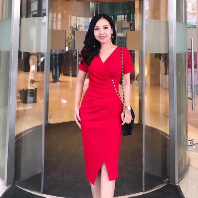 Đầm body tà chéo
