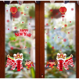 decal song lân trang trí tết 2021