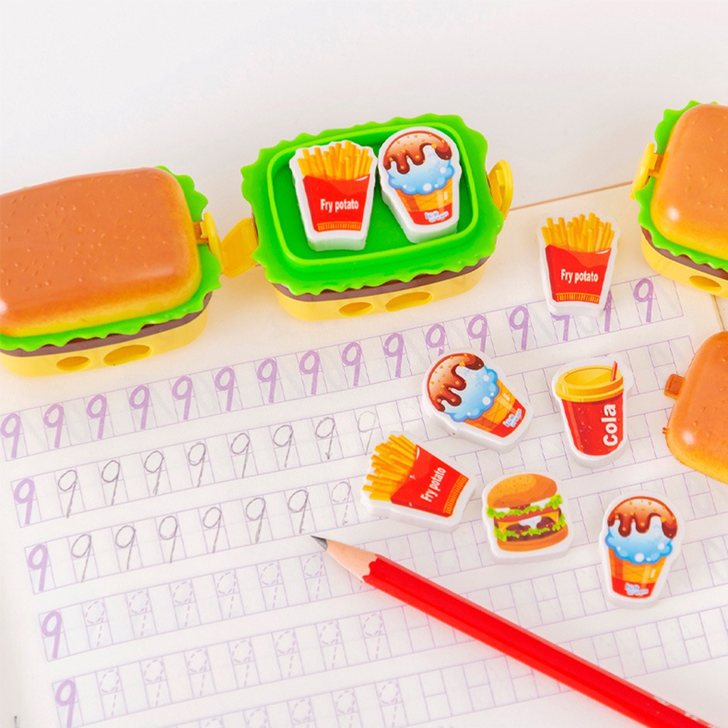 Gọt Bút Chì Hai Lỗ Hình Hamburger Sáng Tạo