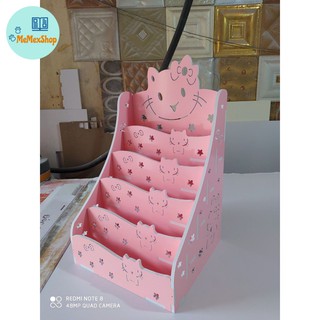 [FREE Khắc Tên Kệ] Kệ sách Hello Kitty Pink cho bé PVC