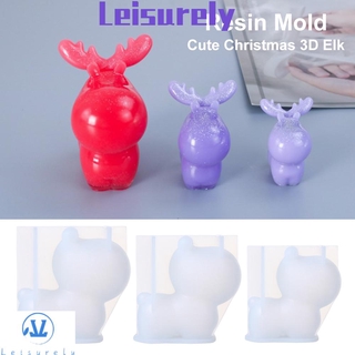 💜LEILY💜 Pendant|Resin Molds DIY craft Xmas Ornament Elk Silicone Mold 3D Epoxy Resin Jewelry Making Tools Bag Decoration Merry Christmas Silicone Mould