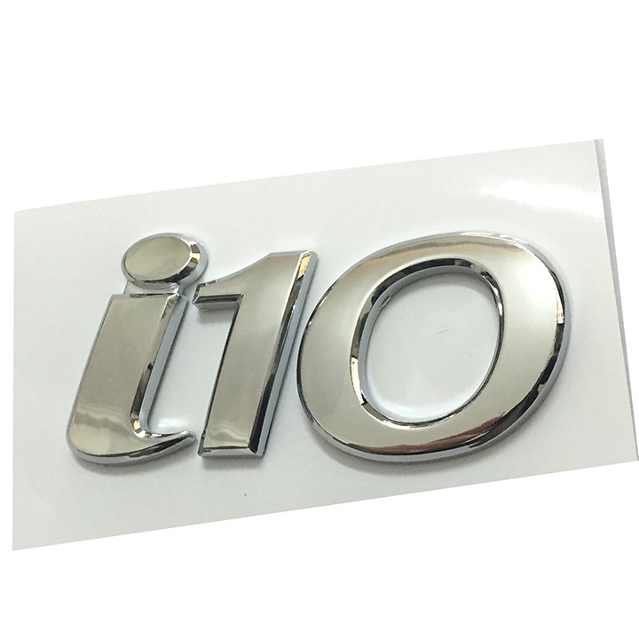 Tem Logo Chữ Nổi I10 Dán Đuôi Xe- tem dán trang trí ô tô- kem ảnh thật