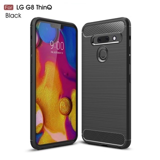 Ốp điện thoại silicon sợi carbon thời trang cho lg g8 g8 thinq / g8 g8 thinq 6.1 inch