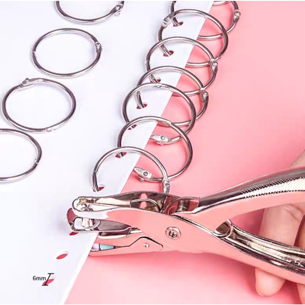 Kìm bấm lỗ giấy KW-Trio 097A0 - Dụng cụ bấm lỗ trên giấy, sổ còng sổ planner bullet journal tiện dụng - 1 chiếc