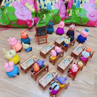 Bộ đồ chơi lớp học 10 món hình chú heo peppa đáng yêu cho bé
