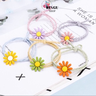 Dây cột tóc, chun cột tóc hoa cúc giá rẻ màu ngẫu nhiên-ringushop