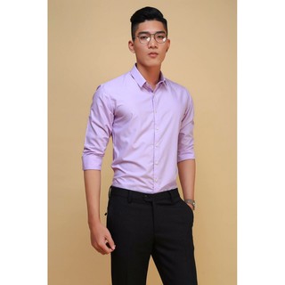 Áo sơ mi nam Hàn Quốc - Màu tím đậm