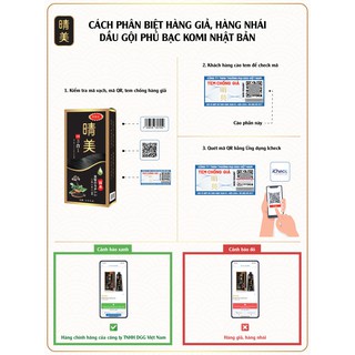 Dầu gội đen tóc Komi, nhuộm tóc Komi Nhật Bản hàng Nhật chính hãng