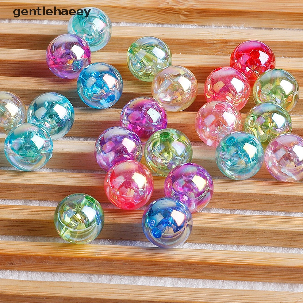 Set 50 Hạt Xỏ Lỗ Tròn Trong Suốt 8mm Nhiều Màu Sắc Dùng Để Làm Trang Sức DIY