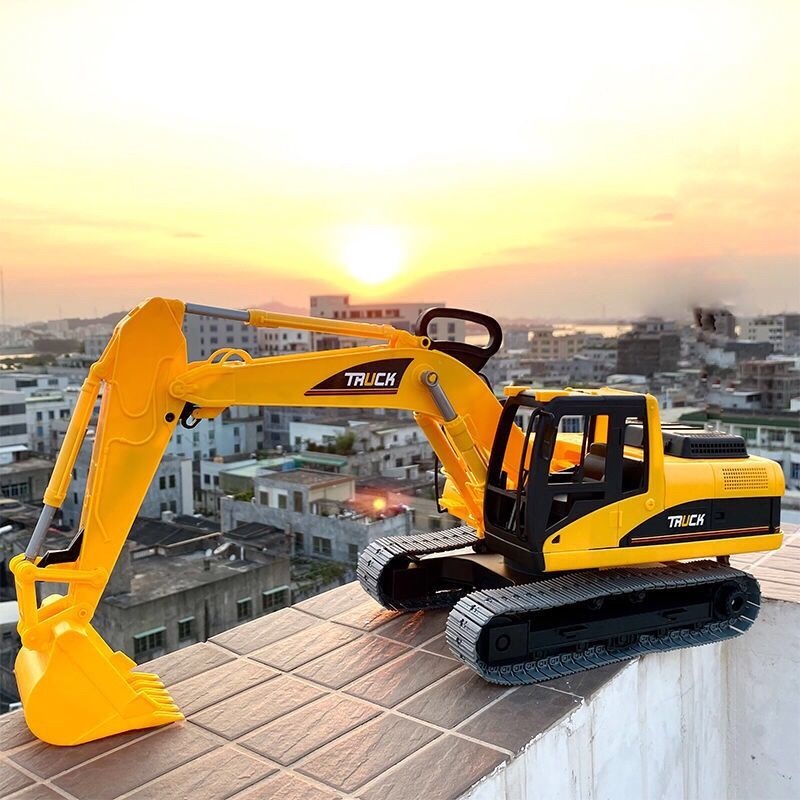 ♞✠Trẻ em bé trai quá khổ máy xúc quán tính đồ chơi xe ô tô kỹ thuật của trẻ em bộ đồ chơi xe ô tô đồ chơi
