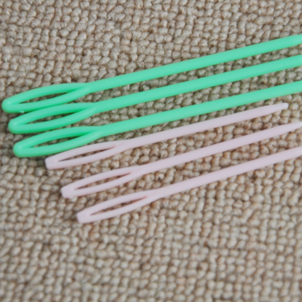 Set 6 kim đan len mắt to bằng nhựa nhiều màu
