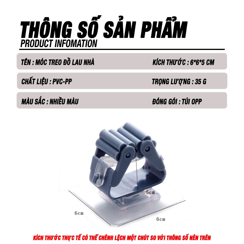 Móc Treo Chổi , Móc Dán Tường Trong Suốt Treo Chổi – Chịu Lực Tốt , Siêu Dính , Siêu Bền, Siêu Tiện Lợi