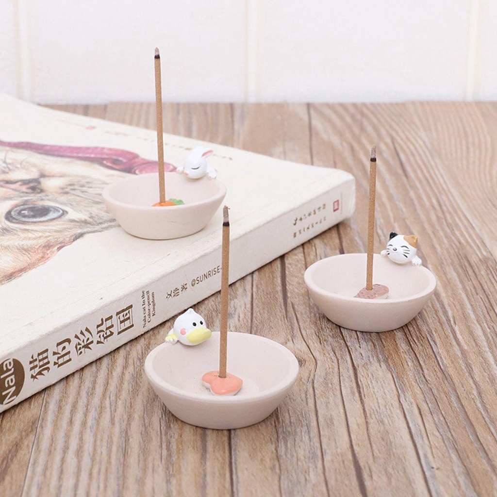 Đế Cắm Nhang Hình Động Vật Nhỏ Xinh Bằng Nhựa Resin Đa Năng Dễ Thương
