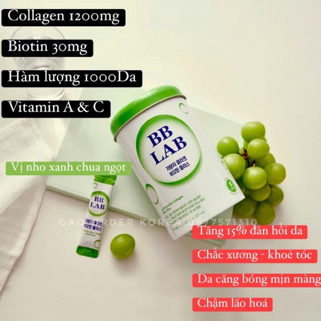 Collagen BB LAB Biotin Plus  1200mg hộp 30 gói